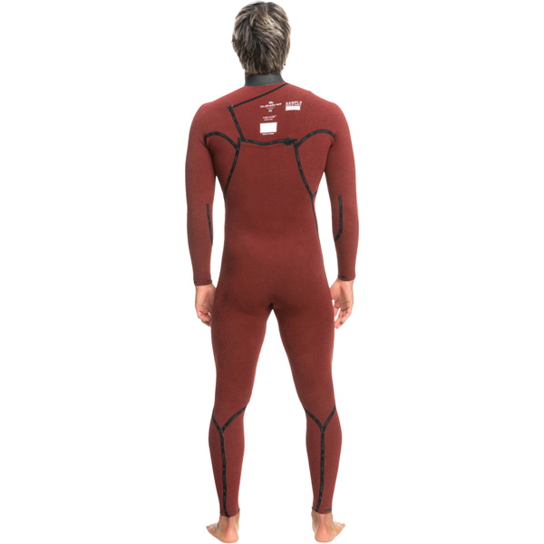 2024 Quiksilver Hommes Highline 3/2mm Chest Zip Combinaison Néoprène EQYW103157 - Black